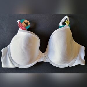 NWT Vanity Fair Womens White Illumination Full Coverage Bra Size 36B